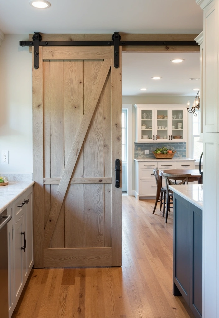 22 Farmhouse Kitchen Ideas to Inspire Your Cozy Space - 21. Farmhouse-Style Pantry Door