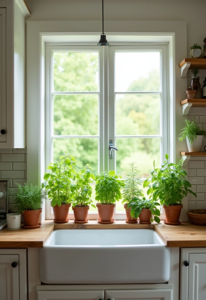 22 Farmhouse Kitchen Ideas to Inspire Your Cozy Space - 9. Herb Gardens