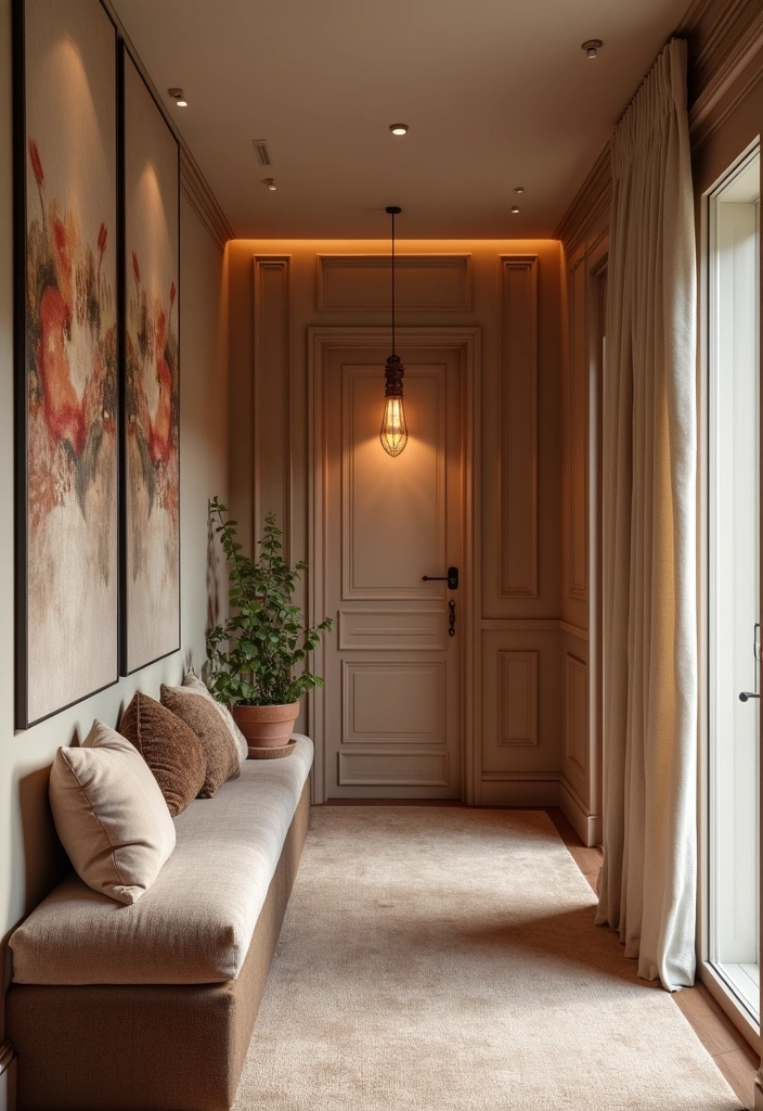 22 French Parisian Hallway Panelling Decor Ideas - 11. Layered Textiles