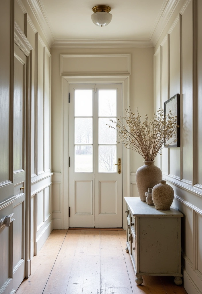 22 French Parisian Hallway Panelling Decor Ideas - 13. French Country Vibes