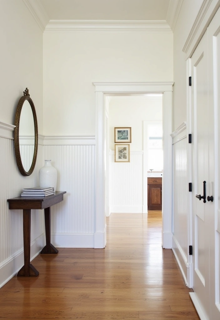 22 Hallway Panelling Ideas to Transform Your Space - 1. Classic White Wainscoting