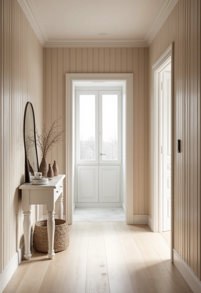 22 Hallway Panelling Ideas to Transform Your Space - 21. Minimalist Scandinavian Design