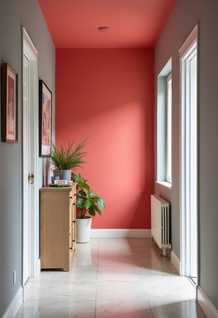 22 Hallway Panelling Ideas to Transform Your Space - 22. Colorful Accent Walls