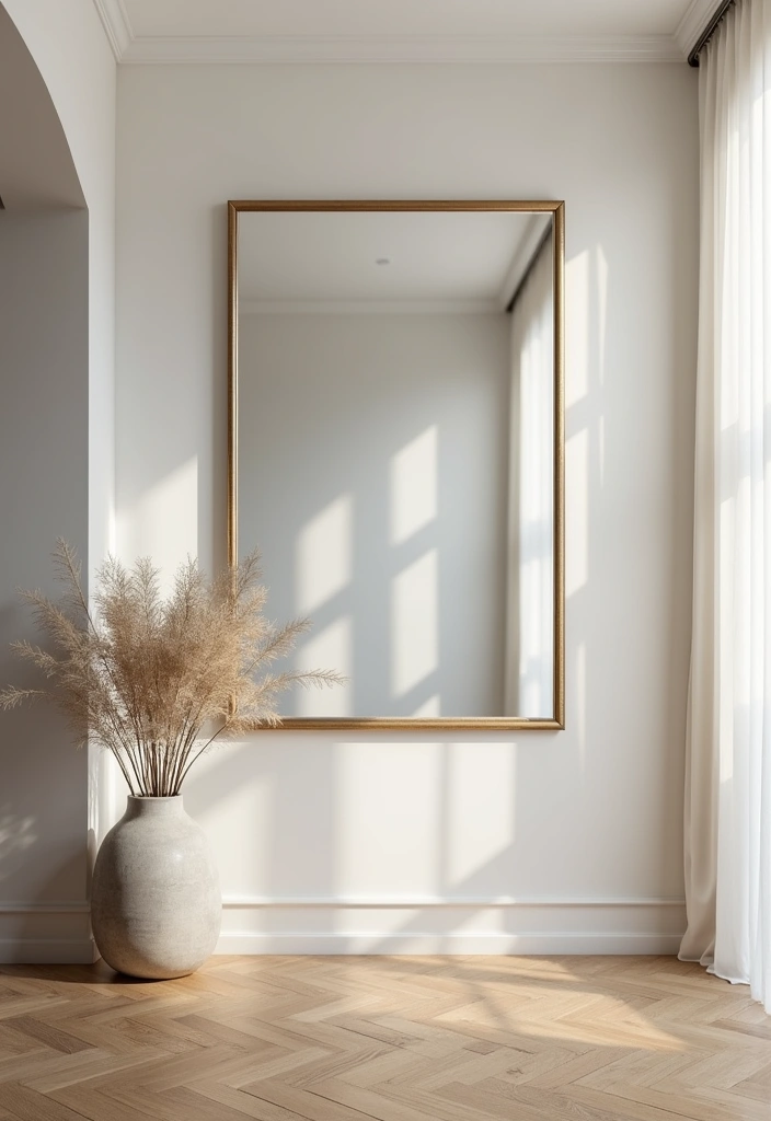 22 Japandi Hallway Design Ideas - 12. Decorative Mirrors