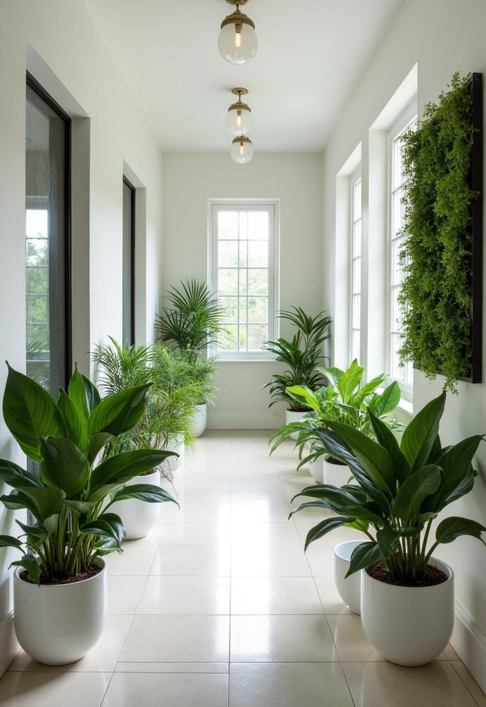 22 Japandi Hallway Design Ideas - 6. Incorporating Greenery