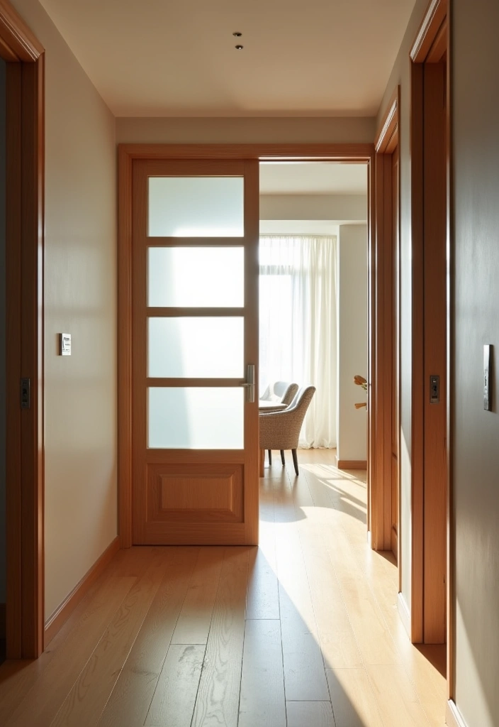 22 Japandi Hallway Design Ideas - 8. Sliding Doors