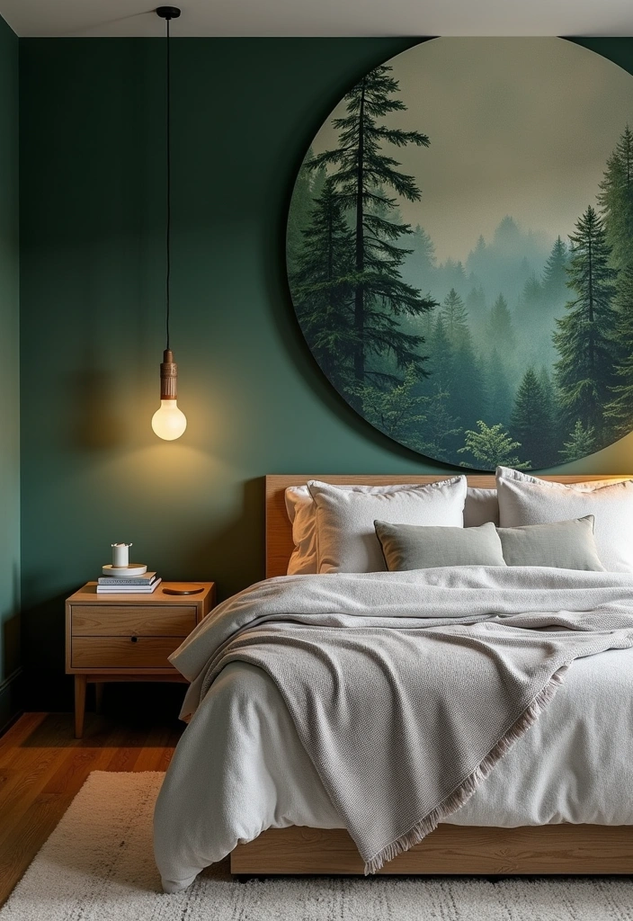 22 Majestic Modern Mountain Bedroom Ideas - 10. Bold Accent Walls