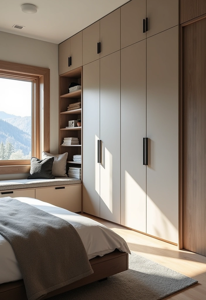 22 Majestic Modern Mountain Bedroom Ideas - 20. Custom Built-ins