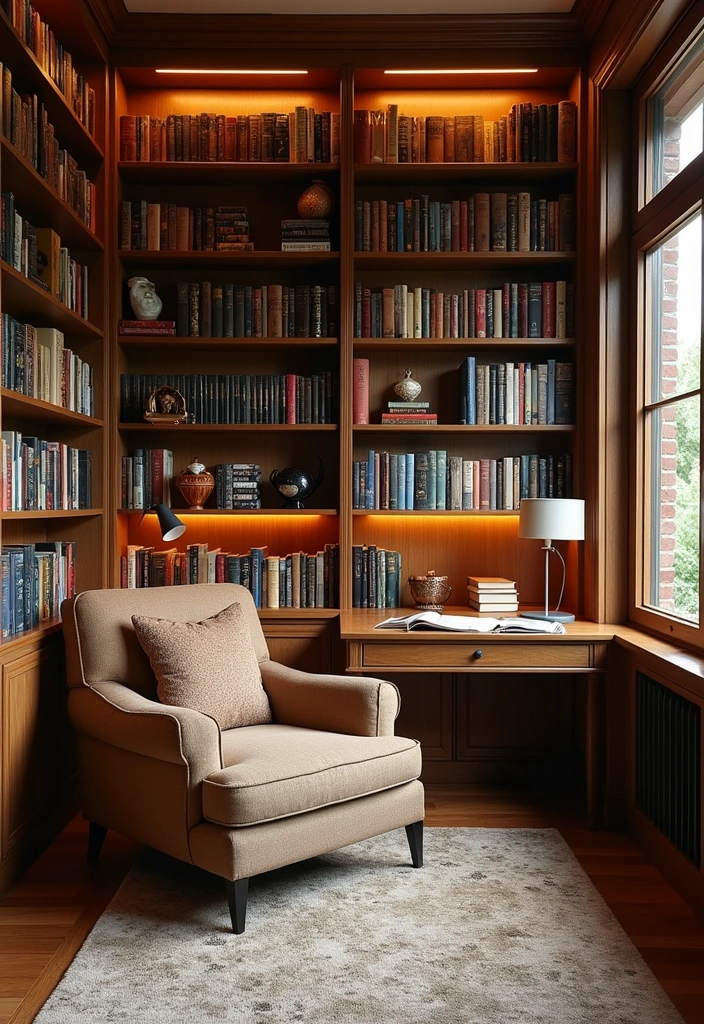 22 Perfect Cozy Reading Nook Ideas - 16. Personal Library Nook