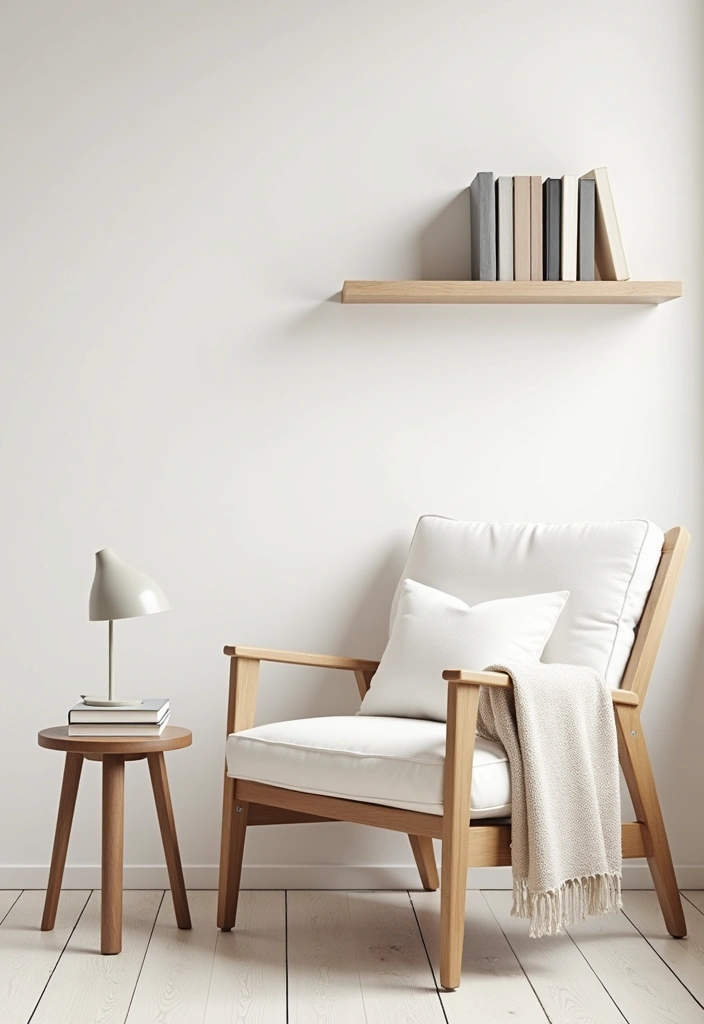 22 Perfect Cozy Reading Nook Ideas - 3. Minimalist Scandinavian Nook