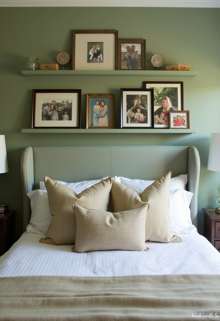 22 Sage Green Bedroom Ideas: Embrace Calming Elegance - 15. Personal Touches