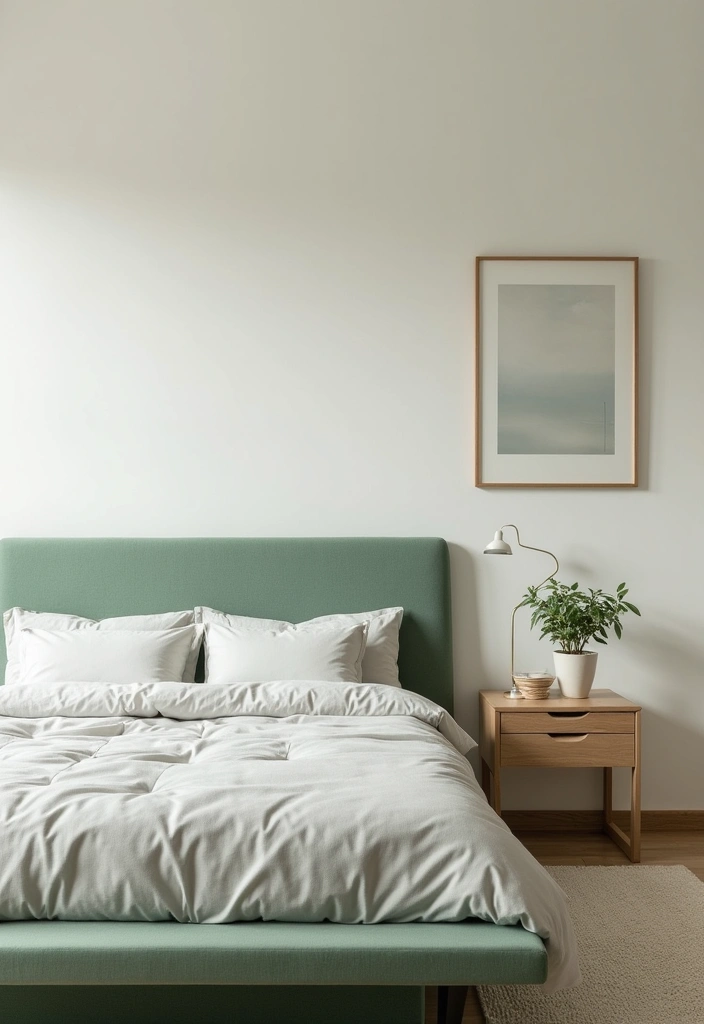 22 Sage Green Bedroom Ideas: Embrace Calming Elegance - 7. Minimalist Approach