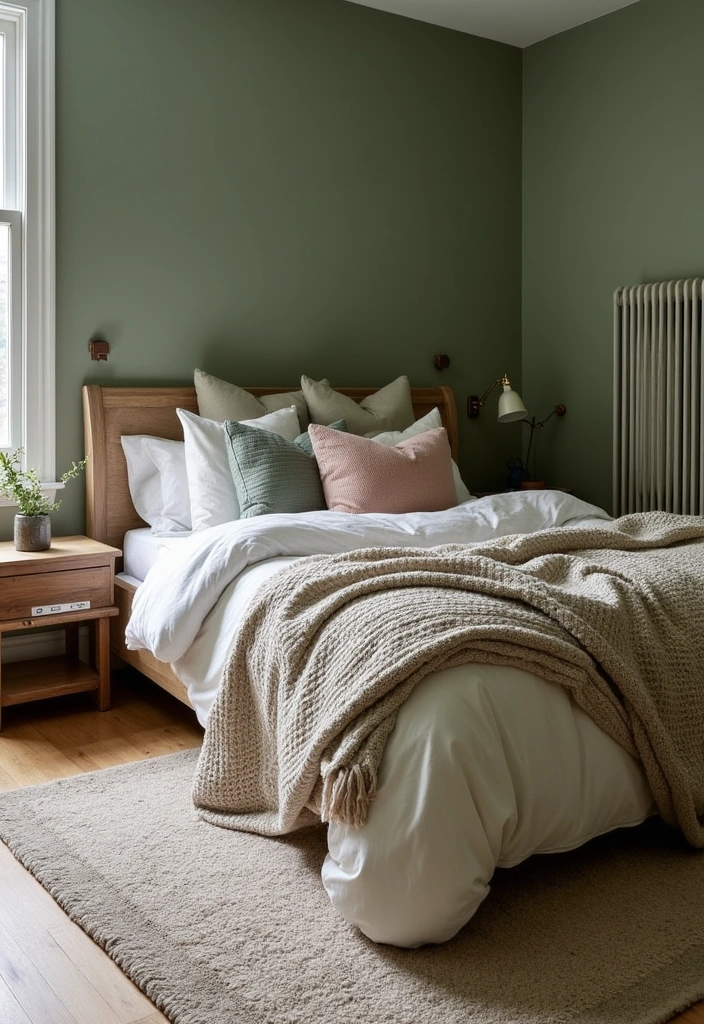 22 Sage Green Bedroom Ideas: Embrace Calming Elegance - 9. Layered Textures