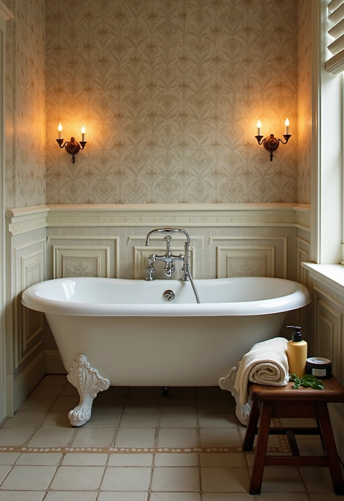 22 Victorian Bathroom Design Ideas - 1. Elegant Clawfoot Tubs