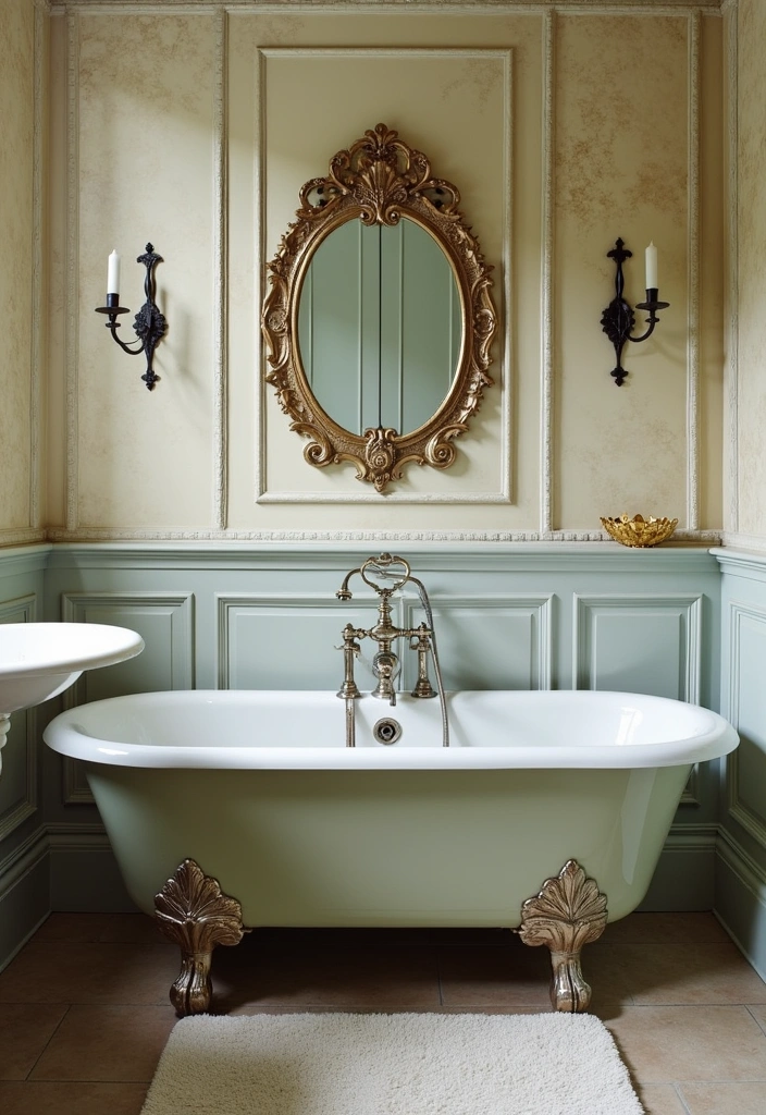 22 Victorian Bathroom Design Ideas - 14. Antique Tubs and Sinks