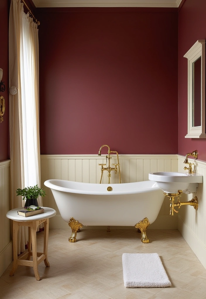 22 Victorian Bathroom Design Ideas - 15. Classic Color Palettes