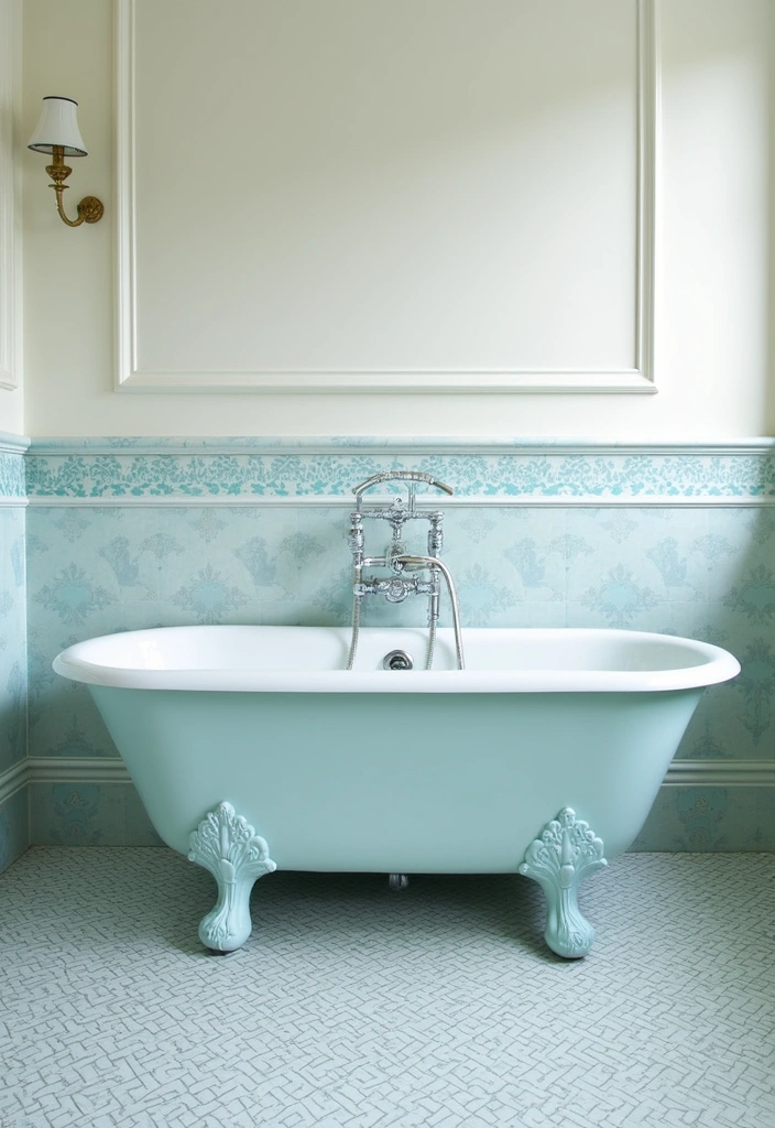 22 Victorian Bathroom Design Ideas - 7. Decorative Tile Work