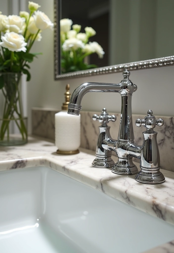 23 Art Deco Bathroom Ideas - 11. Vintage-inspired Faucets