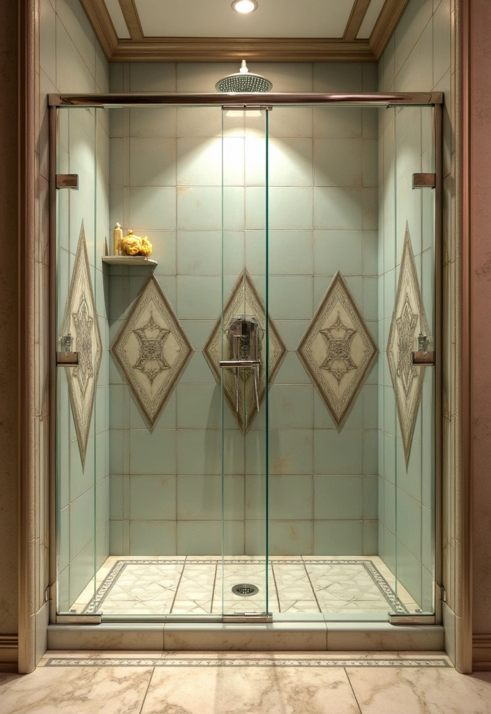 23 Art Deco Bathroom Ideas - 16. Elegant Shower Designs