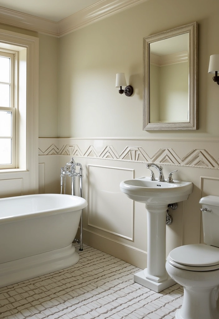 23 Art Deco Bathroom Ideas - 18. Classic Design Elements