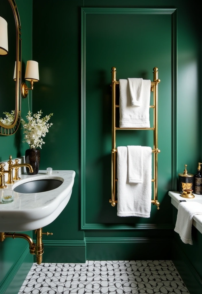 23 Art Deco Bathroom Ideas - 4. Elegant Color Palettes