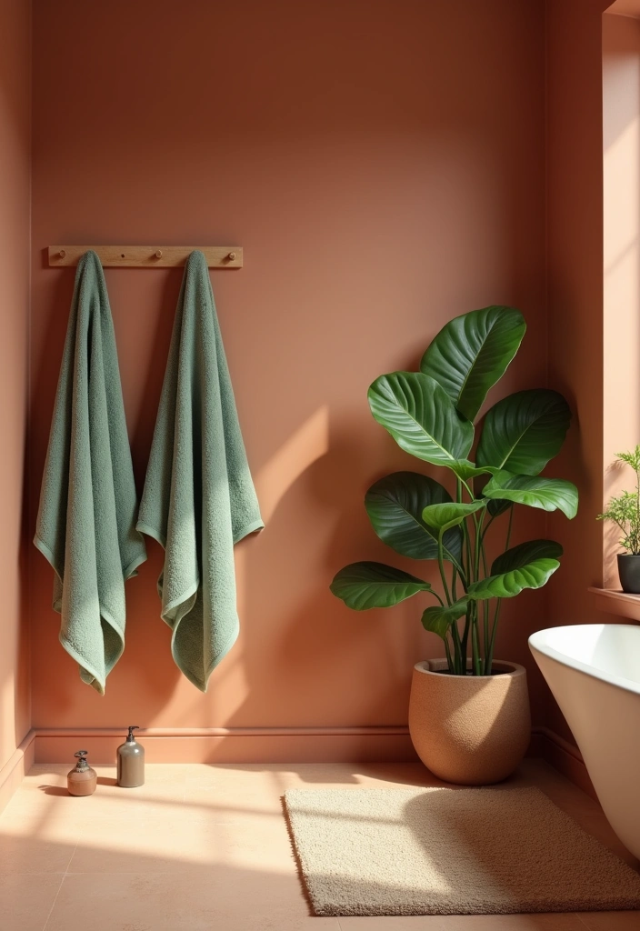 23 Boho Bathroom Decor Ideas - 2. Earthy Color Palette