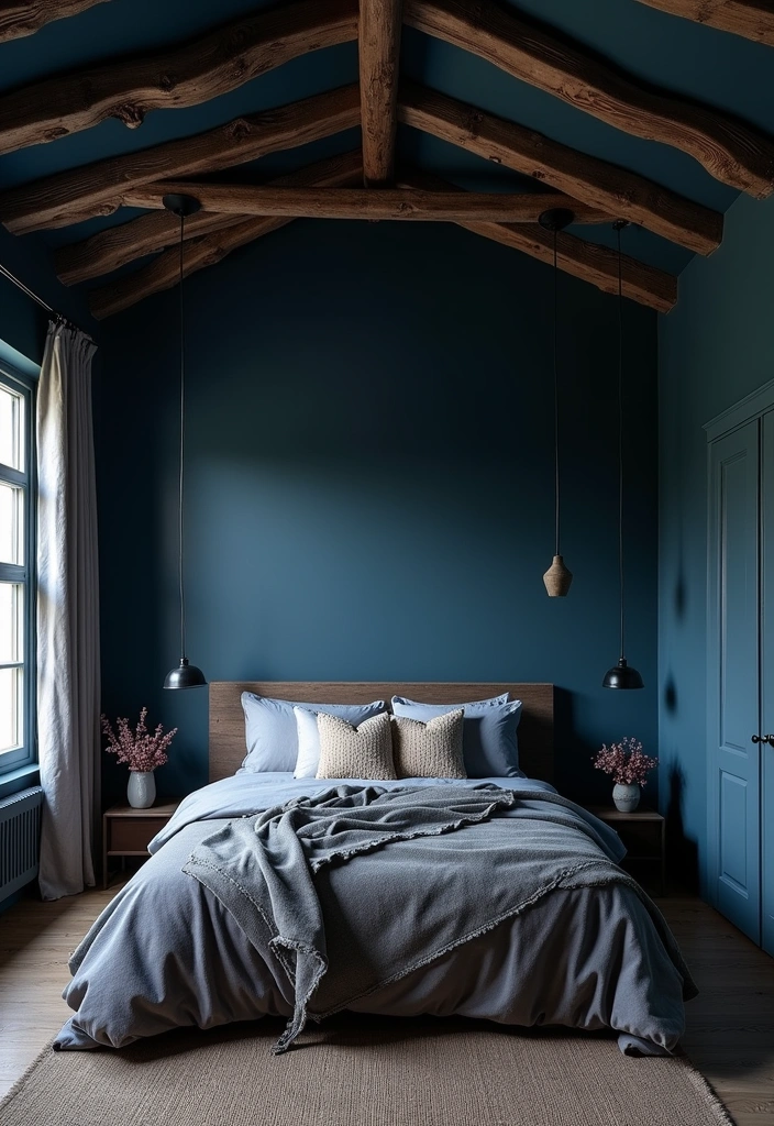 23 Dark Bedroom Ideas: Embrace Cozy, Stylish, and Moody Decor - 10. Unique Ceiling Designs