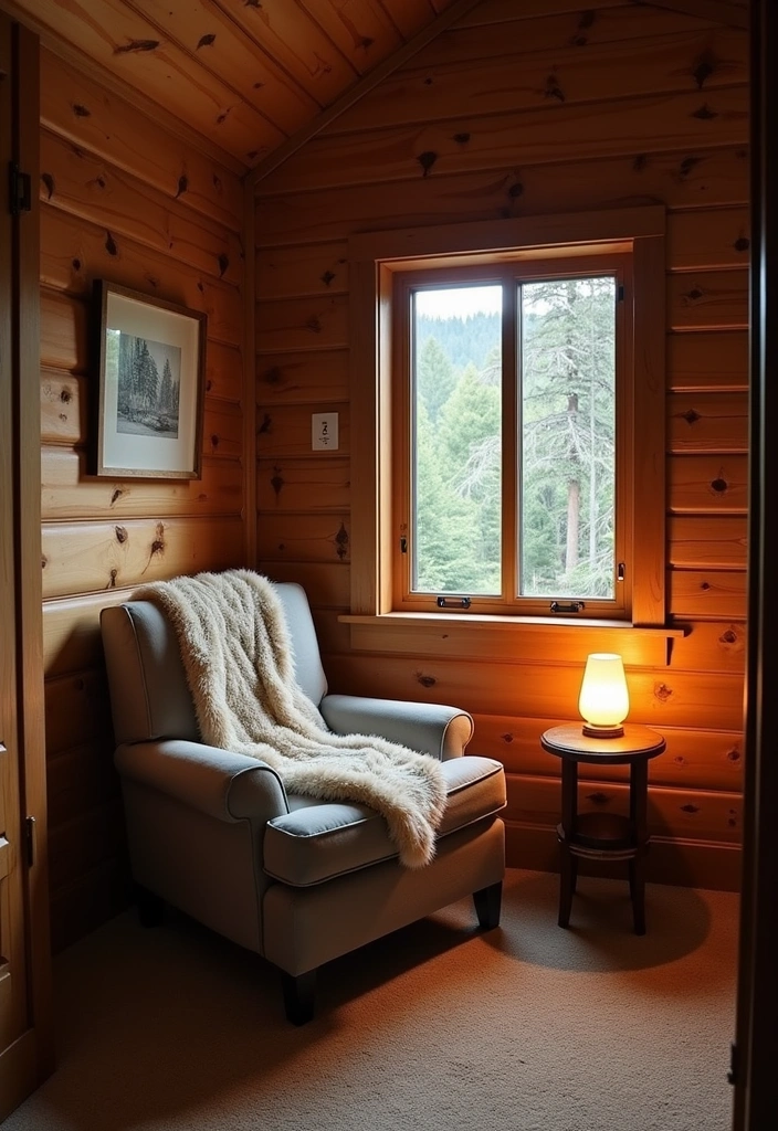 23 English Country Reading Nook Ideas - 15. Cozy Cabin Nook