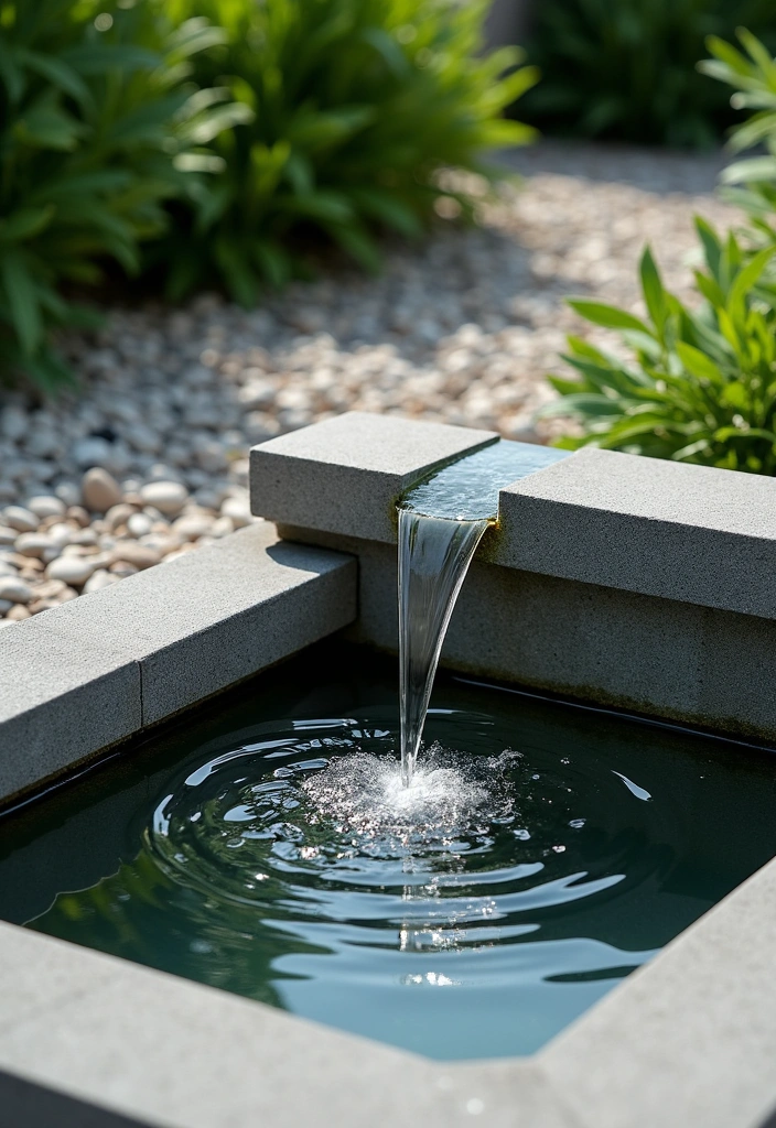 23 Minimalist Garden Ideas for Stunning Outdoor Decor - 4. Minimalist Water Features