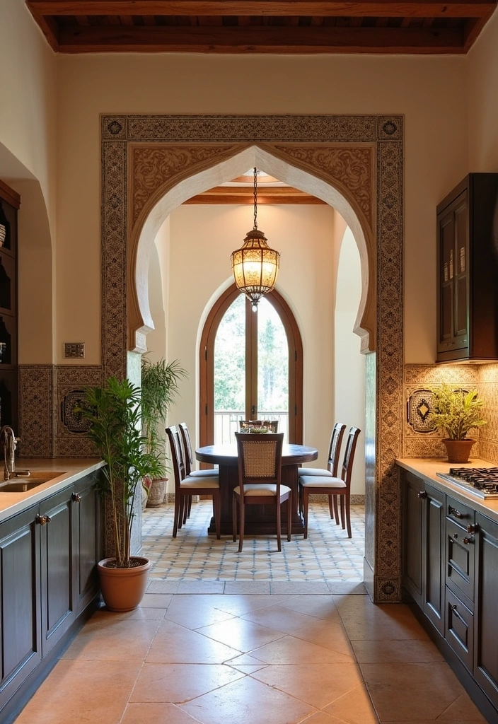 23 Moroccan Kitchen Interior Design Ideas - 14. Arched Doorways