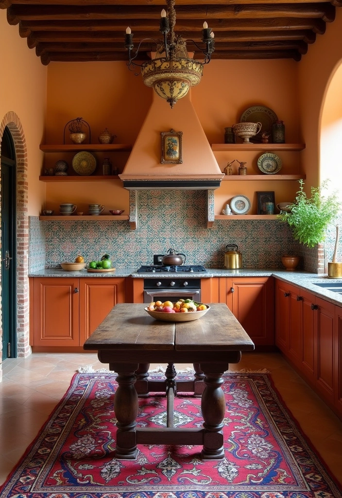 23 Moroccan Kitchen Interior Design Ideas - 7. Traditional Moroccan Rugs