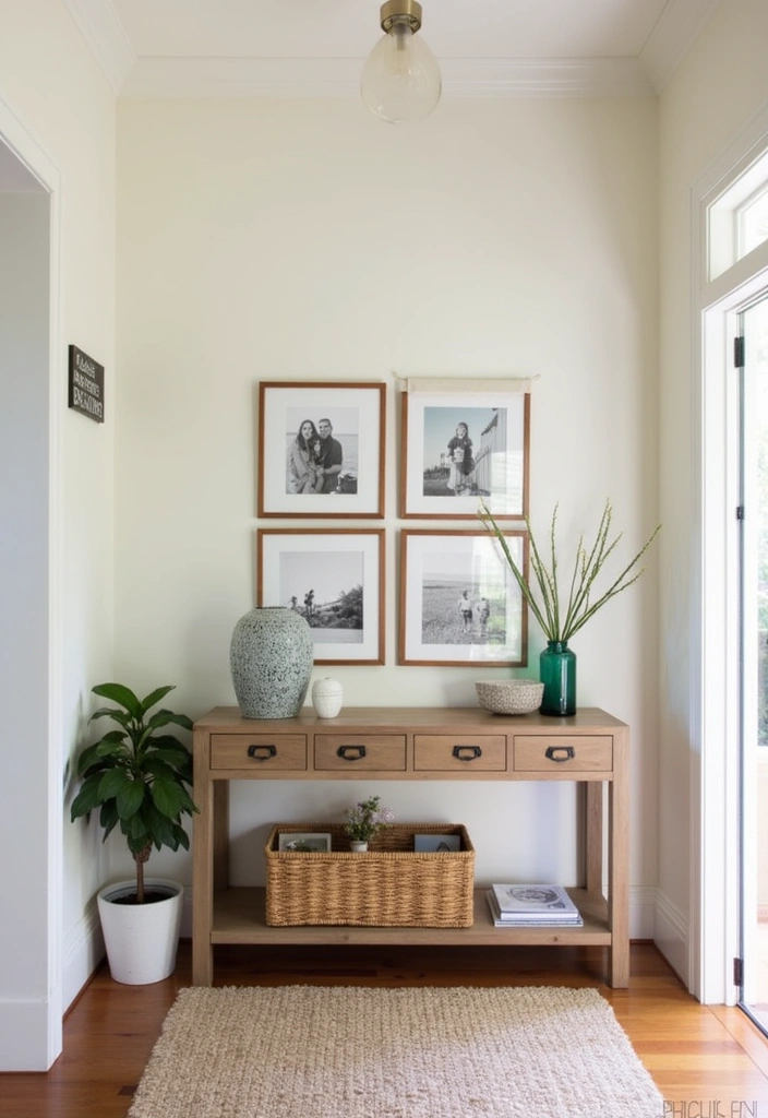 23 Sleek and Stylish Modern Dark Entryway Ideas - 15. Personal Touches