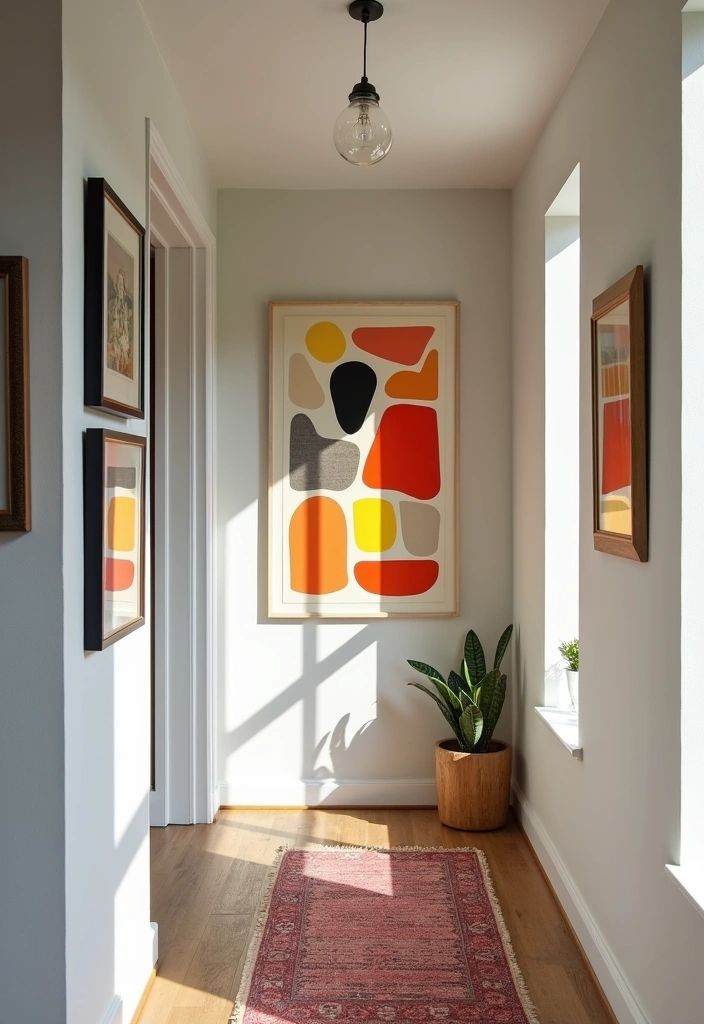 23 Unique 70s Hallway Designs Ideas - 10. Funky Wall Art