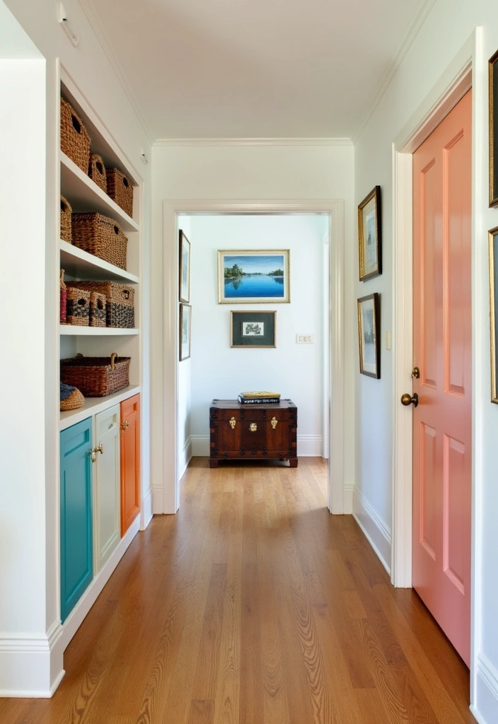 23 Unique 70s Hallway Designs Ideas - 20. Creative Storage Solutions