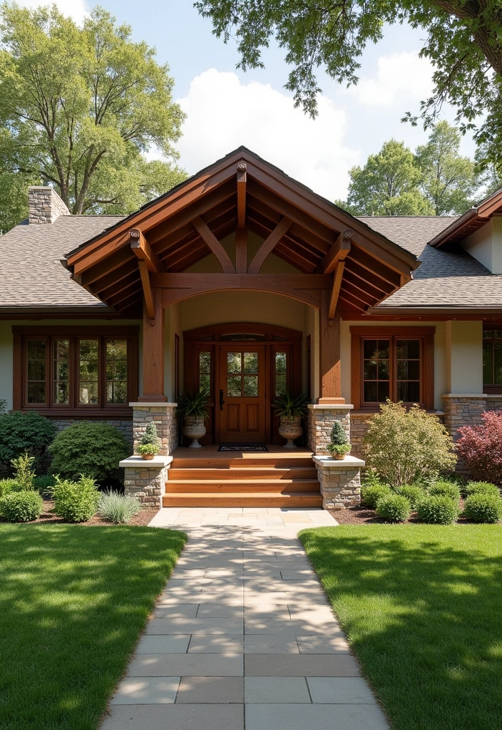 24 Beautiful California Ranch House Designs - 12. Craftsman Ranch