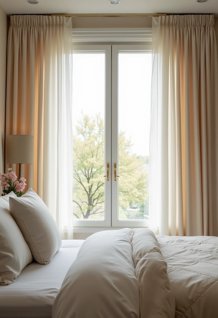 24 Bedroom Ideas for Best Sleep Experience - 18. Soft Curtains