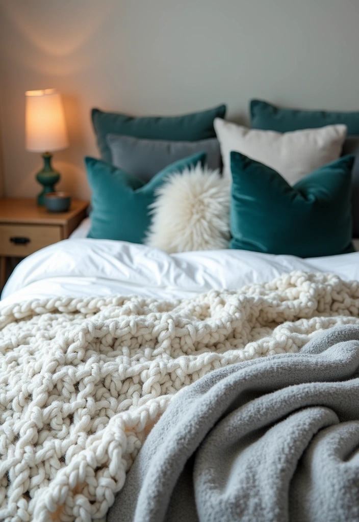 24 Bedroom Ideas for Best Sleep Experience - 2. Layered Textiles