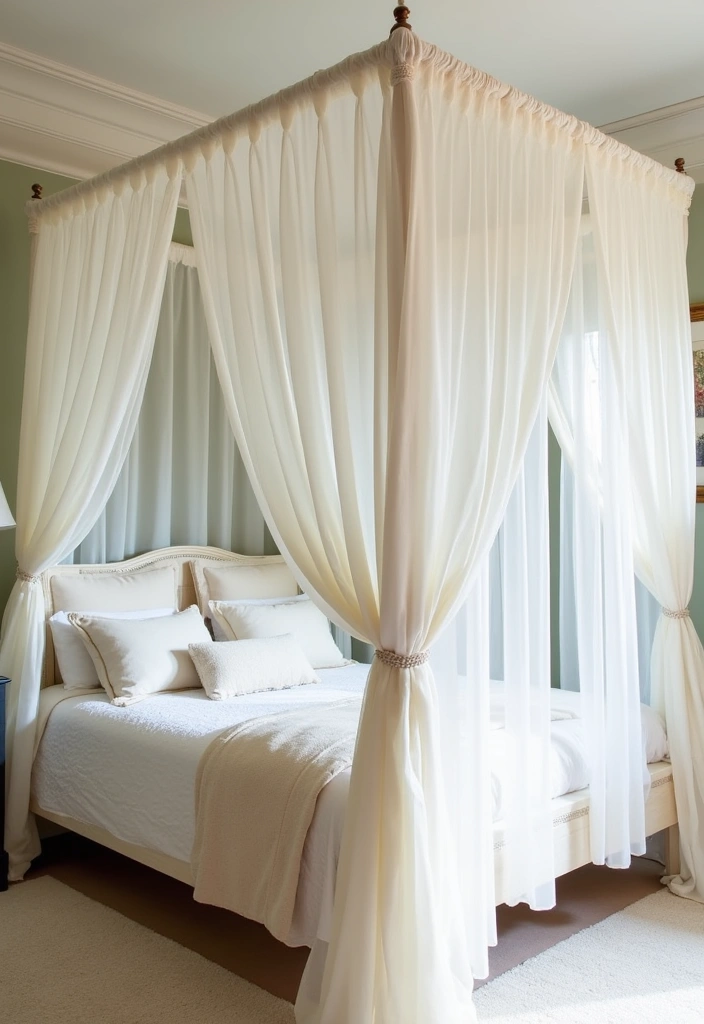 24 Bedroom Ideas for Best Sleep Experience - 3. Cozy Canopy