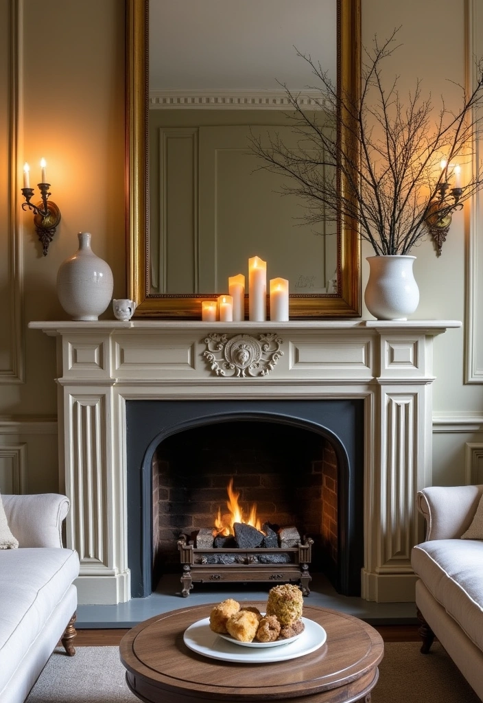 24 French Living Room Decor Ideas - 7. Cozy Fireplaces