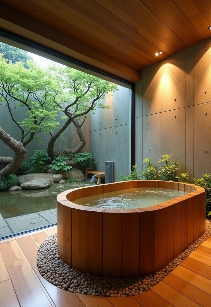 24 Japanese Bathroom Design Ideas: Creating Serene Spaces - 1. Zen Soaking Tubs