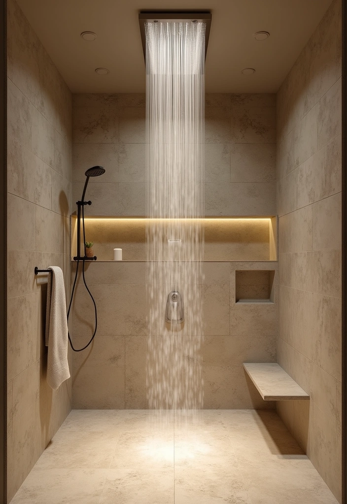 24 Japanese Bathroom Design Ideas: Creating Serene Spaces - 9. Rainfall Showers