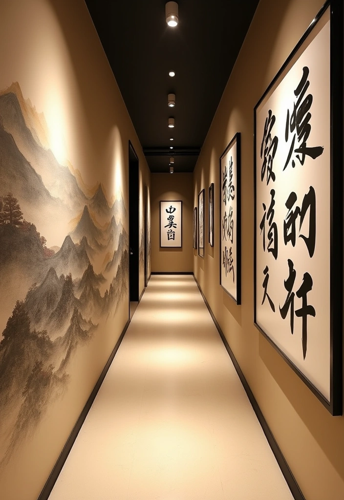 24 Japanese Hallway Designs Ideas - 13. Japanese Calligraphy Inspiration