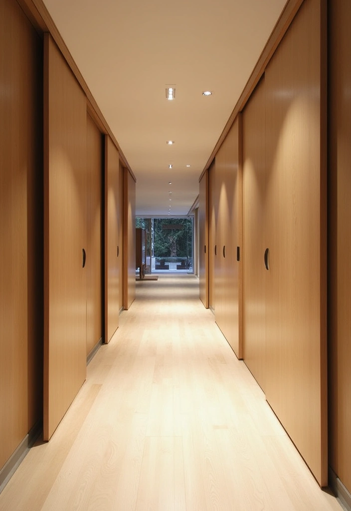 24 Japanese Hallway Designs Ideas - 14. Sliding Doors for Space Efficiency