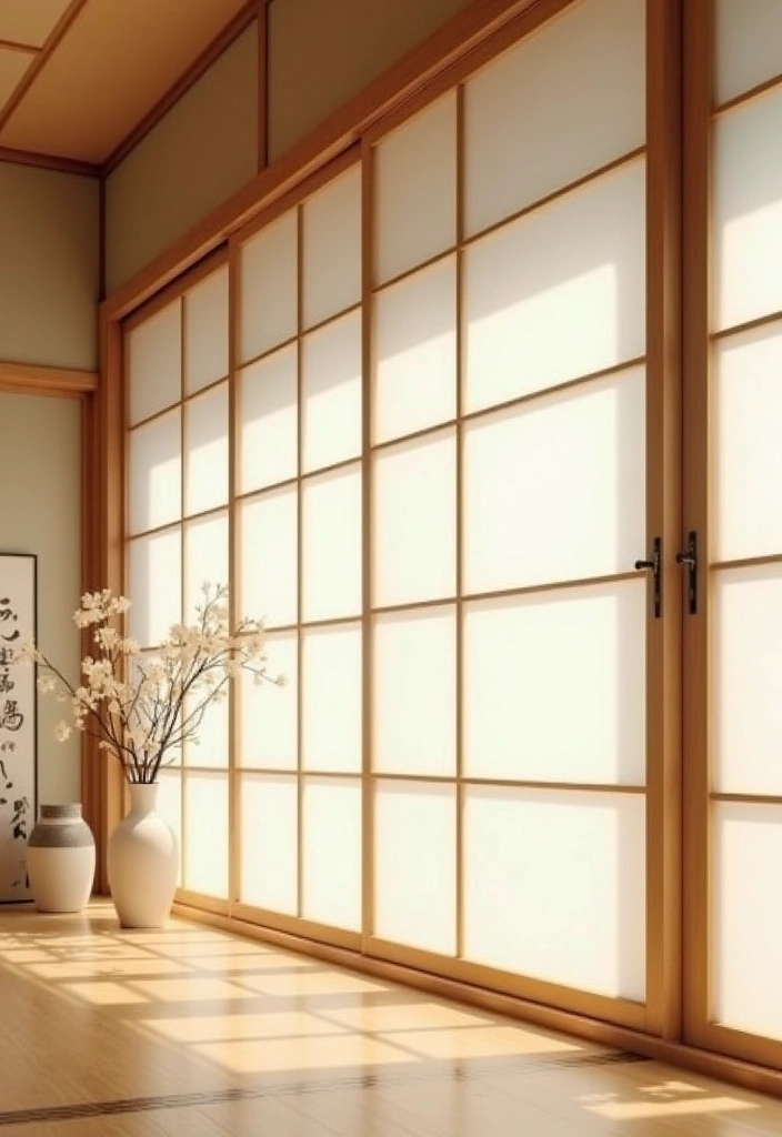 24 Japanese Hallway Designs Ideas - 2. Shoji Screen Elegance