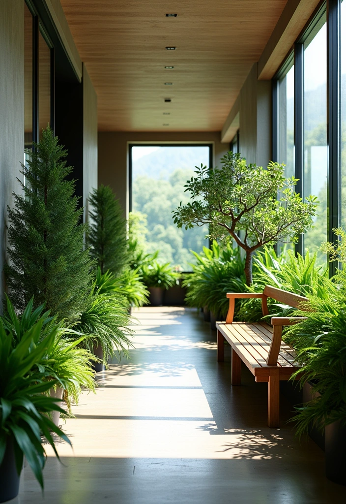 24 Japanese Hallway Designs Ideas - 3. Nature-Inspired Elements