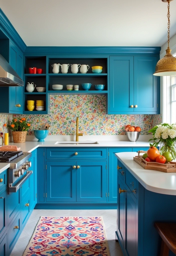 24 Modern Interior Home Ideas - 24. Colorful Kitchens