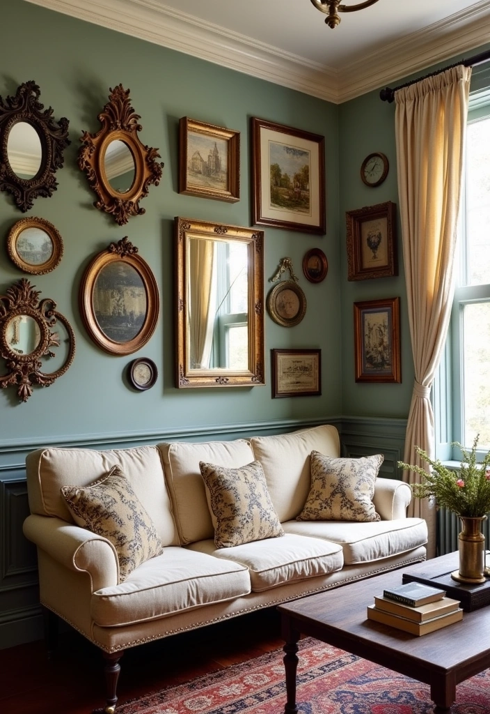 24 Victorian Living Room Design Ideas - 10. Artistic Wall Decor