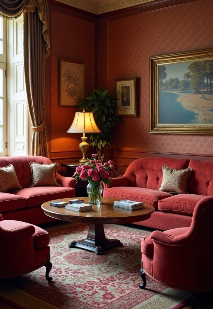 24 Victorian Living Room Design Ideas - 11. Curved Lines and Shapes