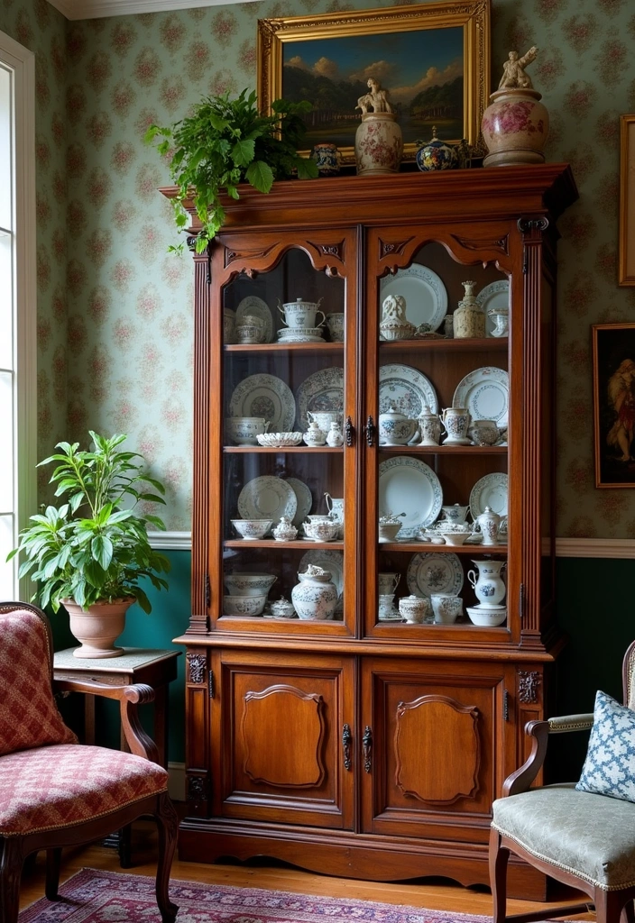 24 Victorian Living Room Design Ideas - 15. Eclectic Collections