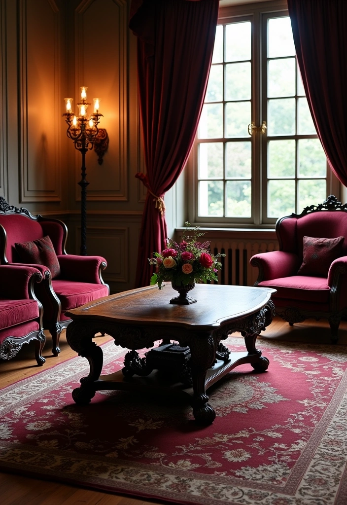 24 Victorian Living Room Design Ideas - 2. Statement Furniture Pieces